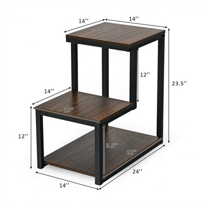 3-Tier Sofa Side Table Night Stand