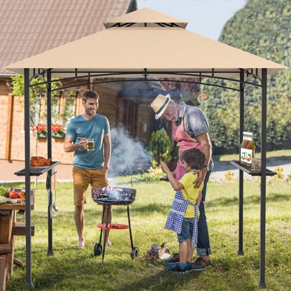 Abri de barbecue d'extérieur de 8 x 5 pieds avec auvent et tente