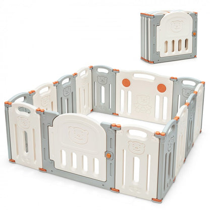 Foldable Baby Playpen 14 Panel Activity Center Safety Play Yard