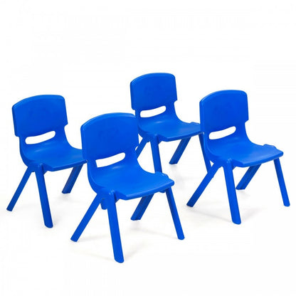 Lot de 4 chaises de classe empilables en plastique pour enfants