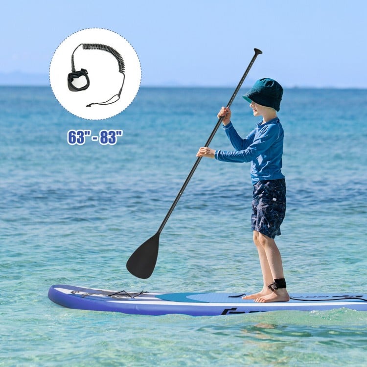 10.6/11 Feet Inflatable Adjustable Paddle Board with Carry Bag and Turtle Pattern