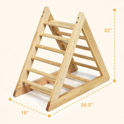 Triangle d'escalade en bois pour l'entraînement des tout-petits