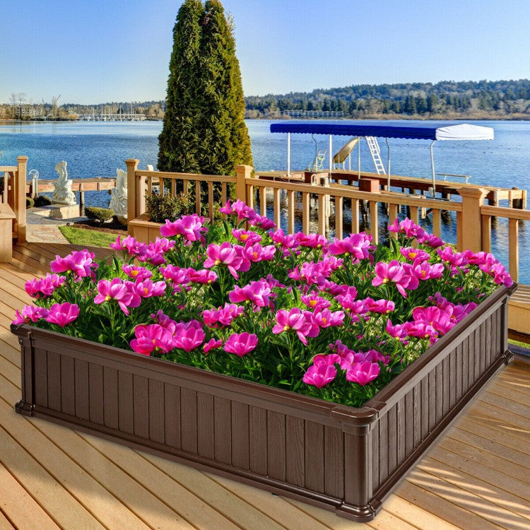 48 Inch Raised Garden Bed Planter for Flower Vegetables Patio