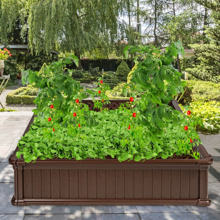 48 Inch Raised Garden Bed Planter for Flower Vegetables Patio