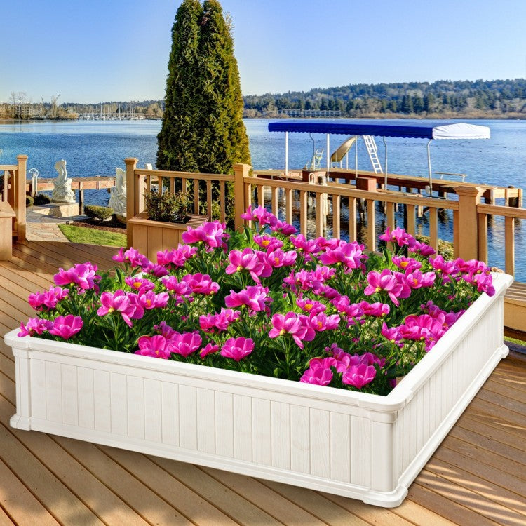 48 Inch Raised Garden Bed Planter for Flower Vegetables Patio