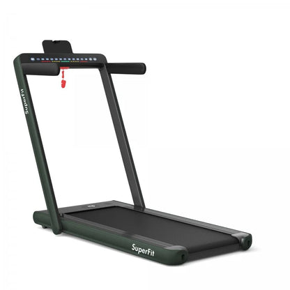 2-in-1 Electric Motorized Health and Fitness Folding Treadmill with Dual Display