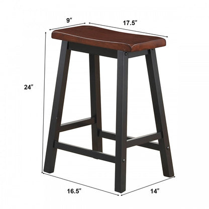 Ensemble de 2 tabourets de bar pour cuisine, salle à manger et salle à manger, hauteur de 24 pouces