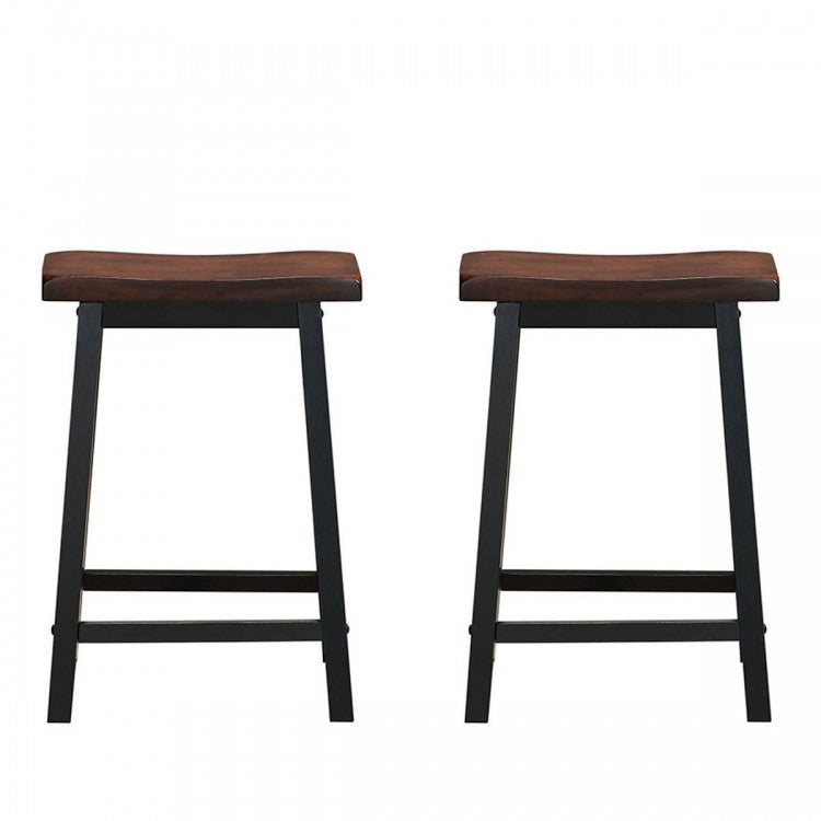 Ensemble de 2 tabourets de bar pour cuisine, salle à manger et salle à manger, hauteur de 24 pouces