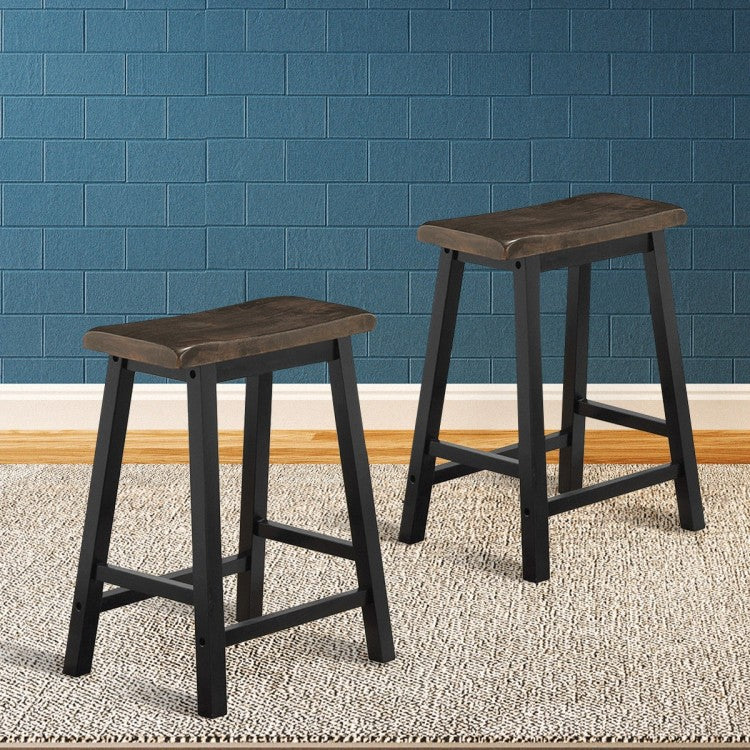 Ensemble de 2 tabourets de bar pour cuisine, salle à manger et salle à manger, hauteur de 24 pouces