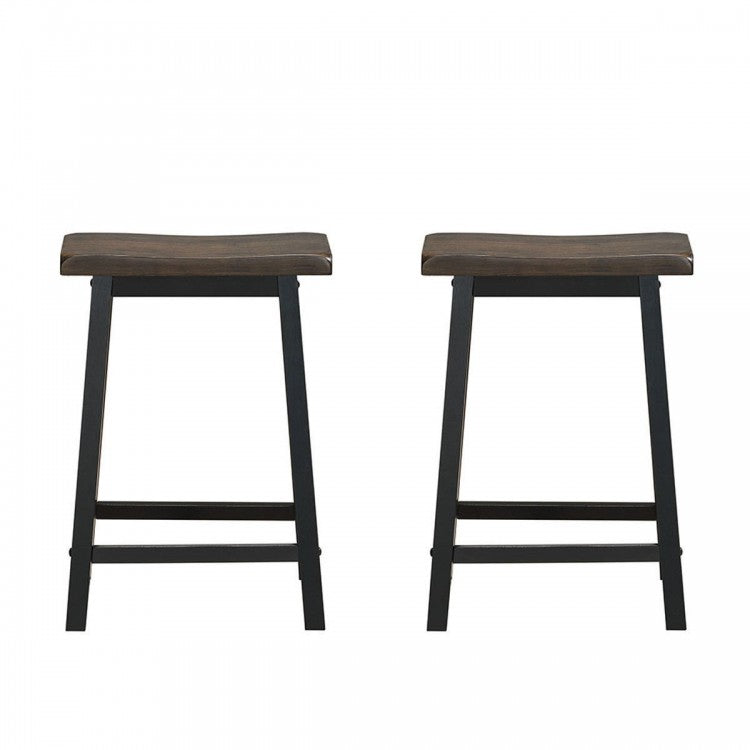 Ensemble de 2 tabourets de bar pour cuisine, salle à manger et salle à manger, hauteur de 24 pouces