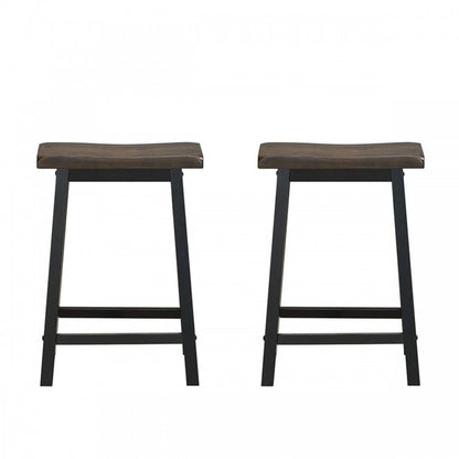 Ensemble de 2 tabourets de bar pour cuisine, salle à manger et salle à manger, hauteur de 24 pouces