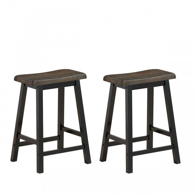 Ensemble de 2 tabourets de bar pour cuisine, salle à manger et salle à manger, hauteur de 24 pouces