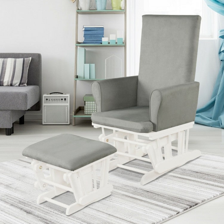 Ensemble fauteuil à bascule et repose-pieds pour chambre de bébé