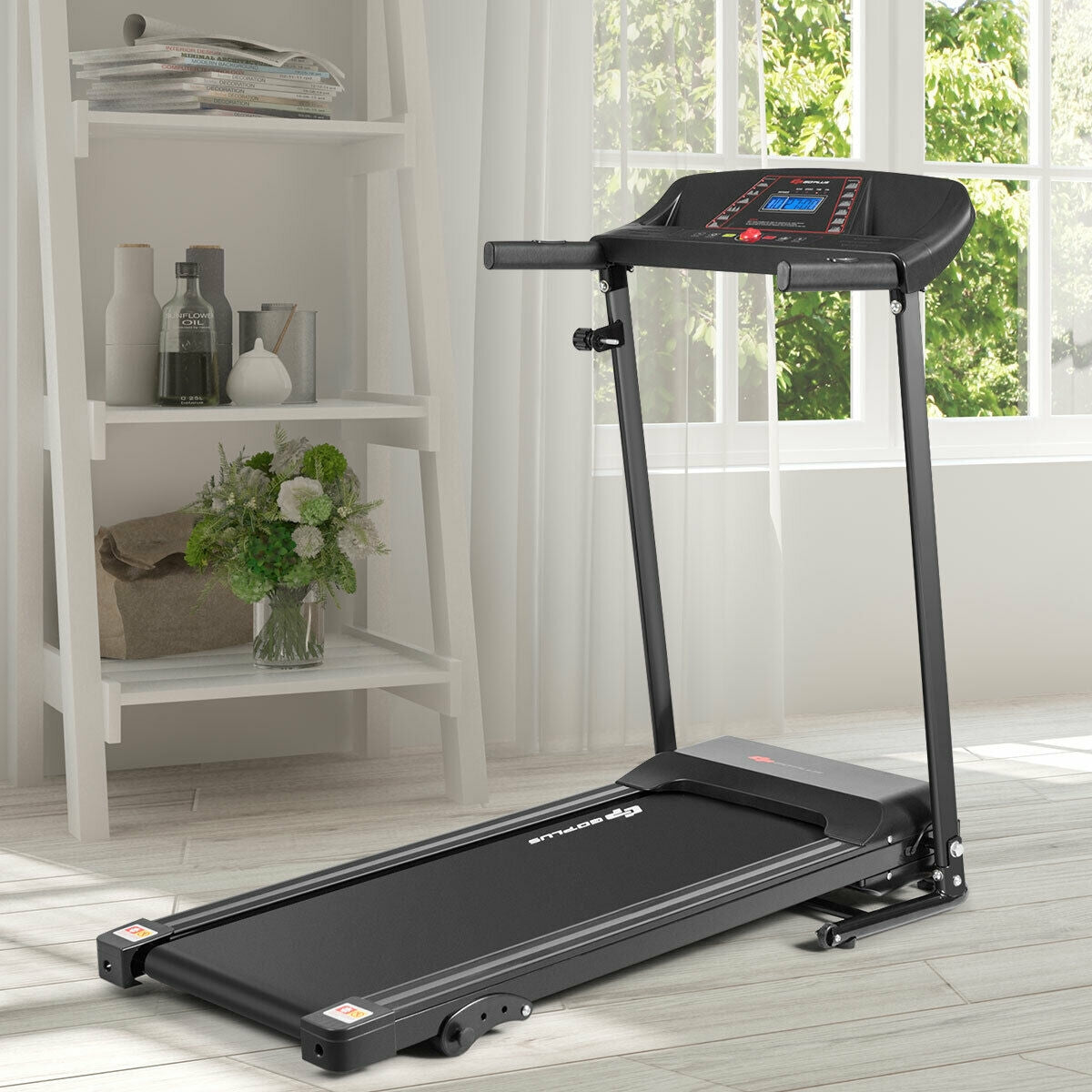 1.0 hp Foldable Treadmill Electric Support Mobile Power