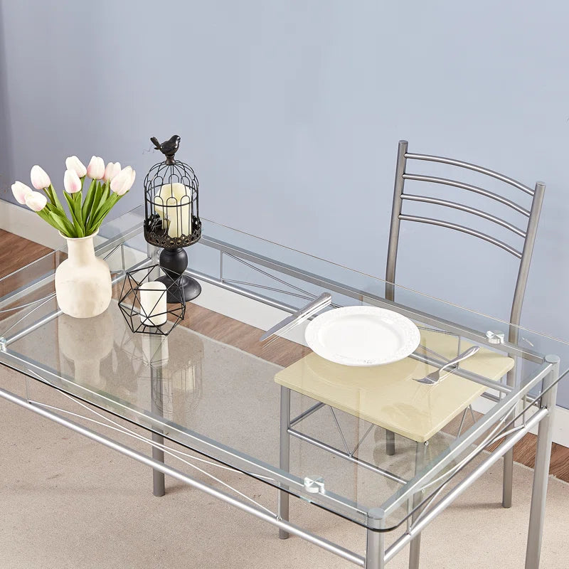 Izen 5 - Piece Glass Top Dining Set