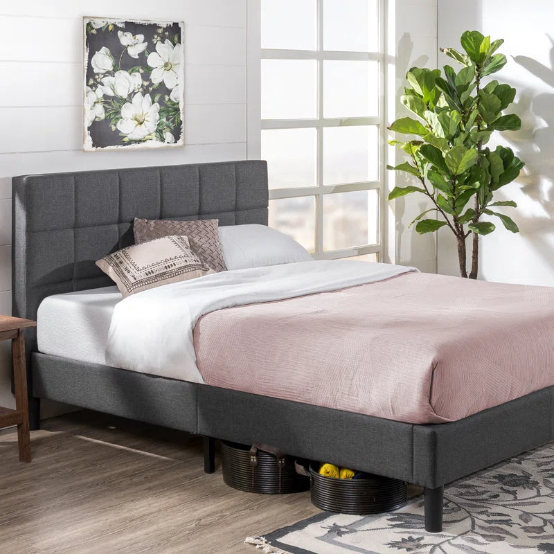 Suhavi Contemporary Modern Upholstered Platform Bed