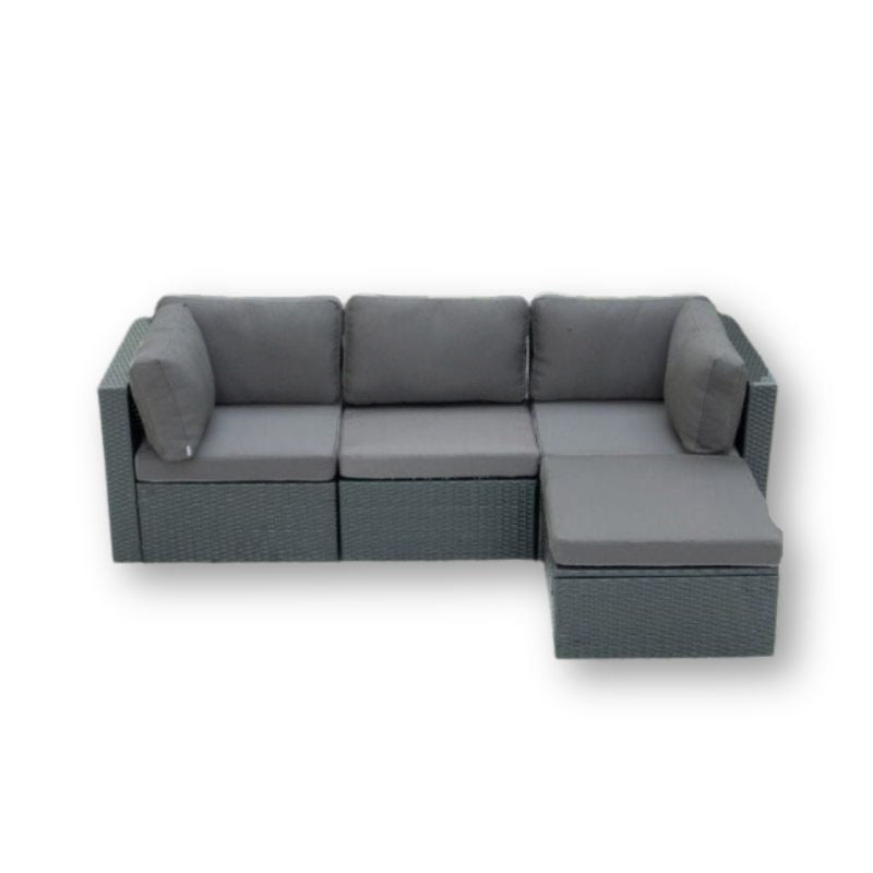 4 Piece Modular Wicker Sectional