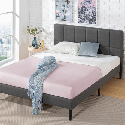 Suhavi Contemporary Modern Tufted Upholstered Low Profile Platform Bed