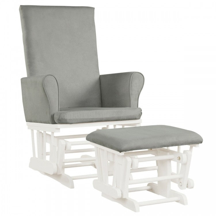 Baby Nursery Relax Rocker Rocking Chair Glider & Ottoman Set