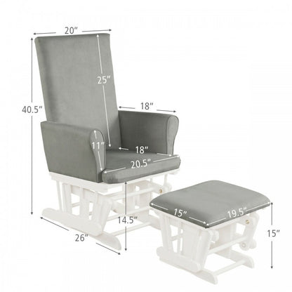 Ensemble fauteuil à bascule et repose-pieds pour chambre de bébé