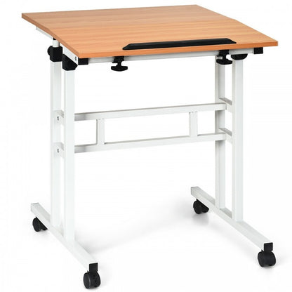 2 in 1 Height Adjustable Sit Standing Computer Desk