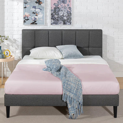 Suhavi Contemporary Modern Upholstered Platform Bed