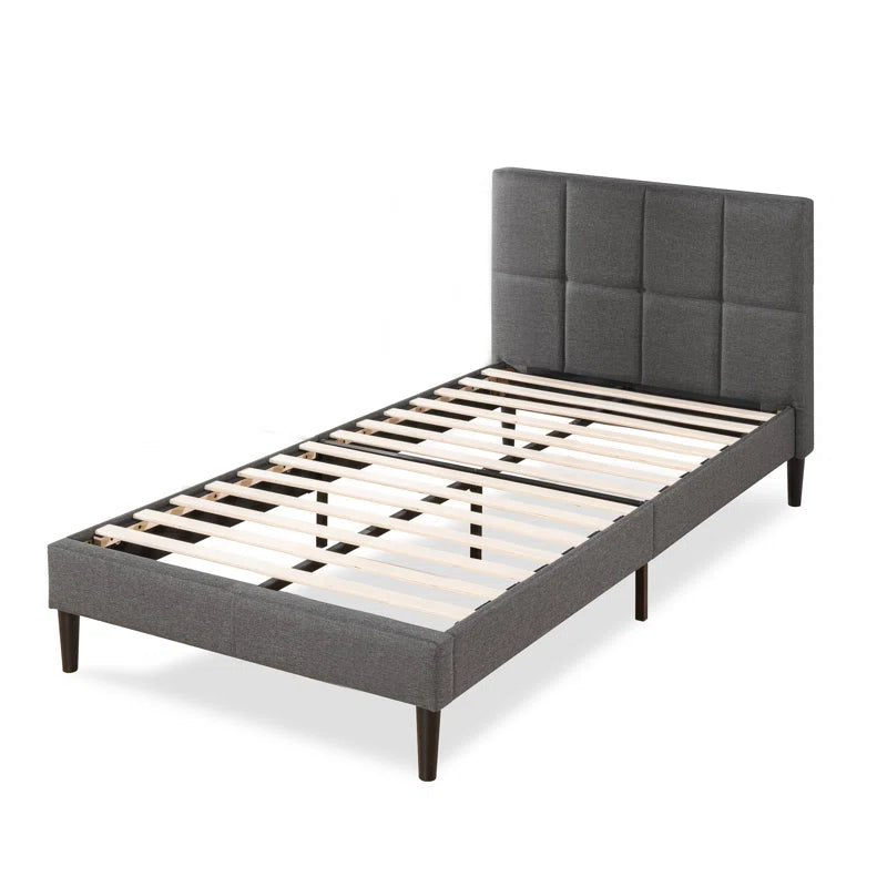 Suhavi Contemporary Modern Tufted Upholstered Low Profile Platform Bed