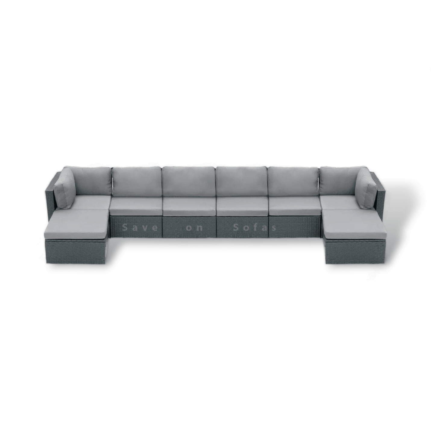 8 Pc Modular Wicker Sectional