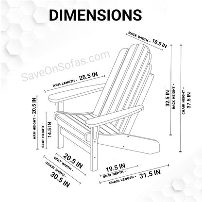 ADIRONDACK Chairs FULLY FOLDABLE 💥 with Foldable FOOTREST & Back CUSHION - Save on Sofas