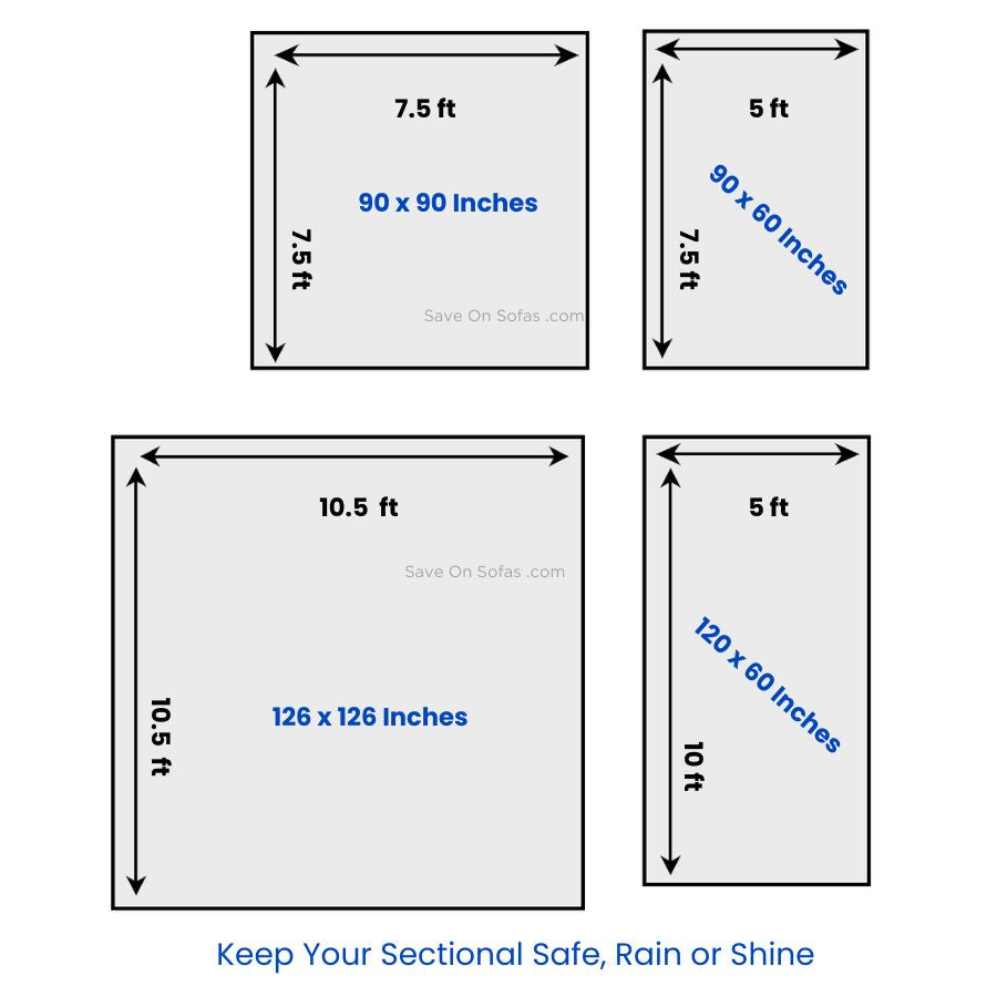 Sectional Weather Cover Dimensions