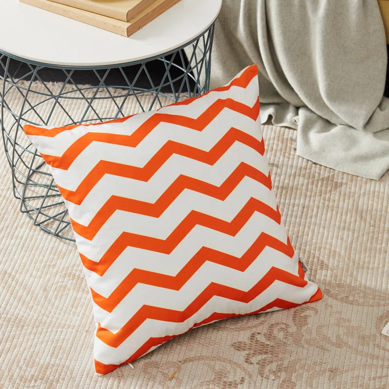 Geometric Cotton, Linen, Canvas Indoor/Outdoor Pillow Cover