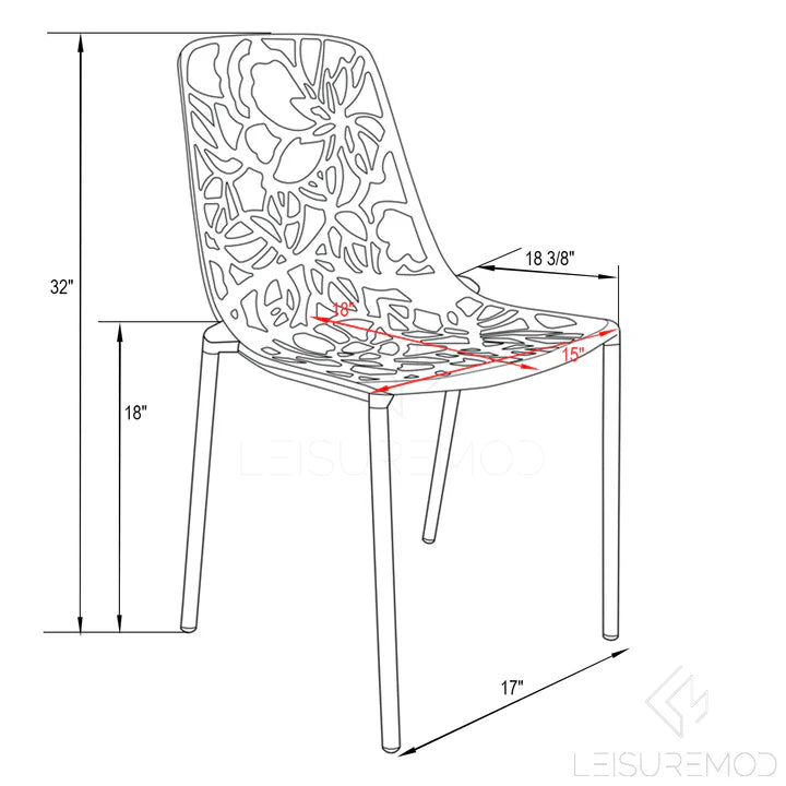 Chaise en aluminium Devon de LM Modern