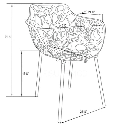 LM  Modern Devon Aluminum Armchair