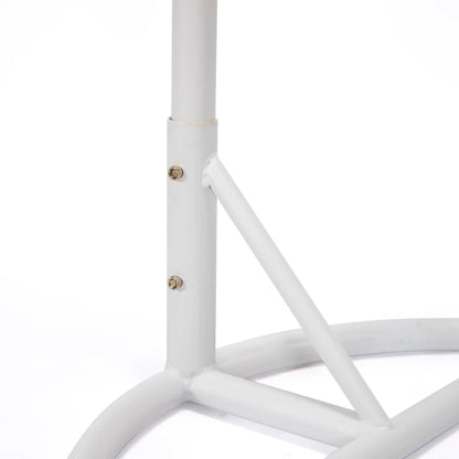 Chaise pivotante en osier blanc LM en forme d'œuf