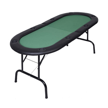 8 Players Texas Holdem Foldable Poker Table