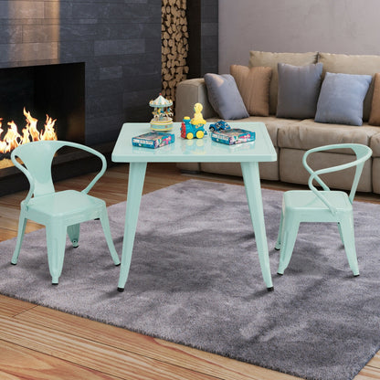 27'' Kids Square Steel Table Play Learn Activity Table