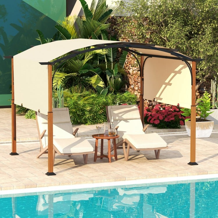 Pergola rétractable extérieure de 10 x 12 pi avec auvent rétractable pour patio