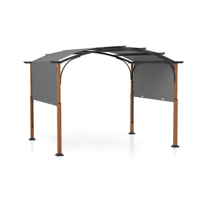 10 x 12 FT Outdoor Retractable Pergola with Retractable Canopy for Patio