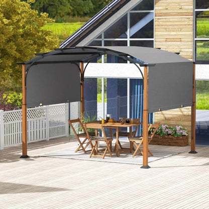 10 x 12 FT Outdoor Retractable Pergola with Retractable Canopy for Patio