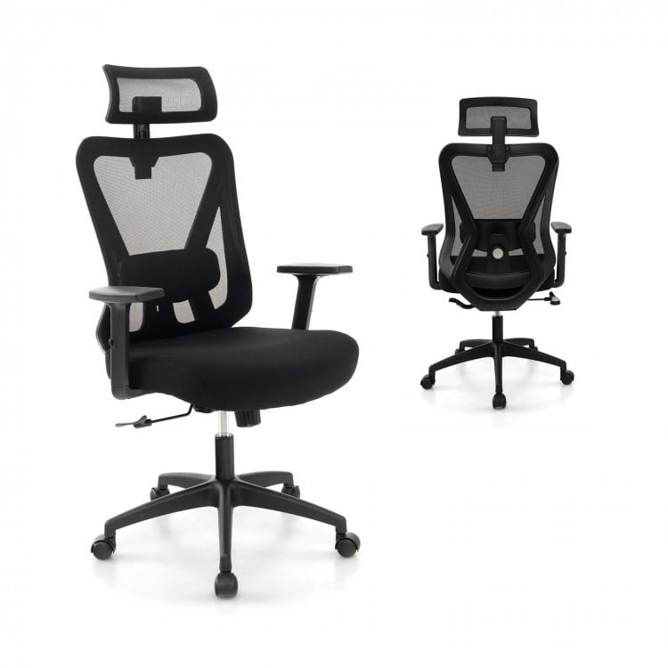 Mesh Ergonomic Office Chair Adjustable Swivel Task Chair with Rocking Backrest