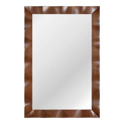 Miroir mural de style ferme de 41,5 x 28 pouces avec cadre en bois massif