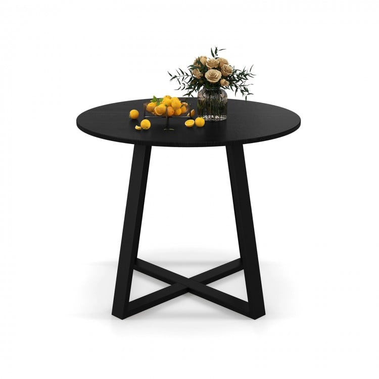 Table à manger ronde de 36 pouces de style milieu de siècle avec base sur piédestal pour salle à manger