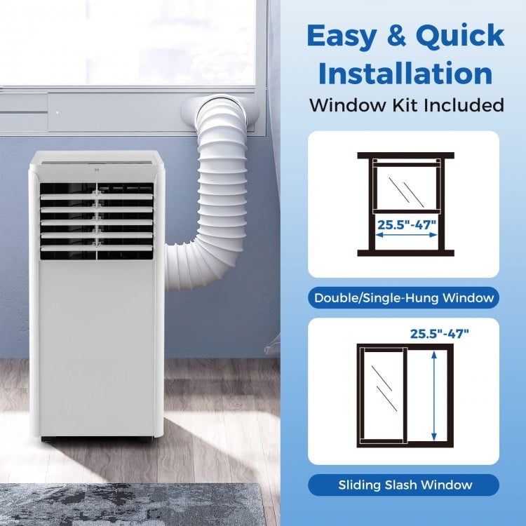 4-in-1 8000 BTU Portable Air Conditioner with Fan and Dehumidifier