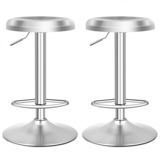 Tabouret de bar pivotant moderne à hauteur réglable avec repose-pieds