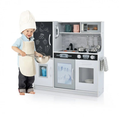 Wood Toy Kitchen Kids Cooking Pretend Play Set