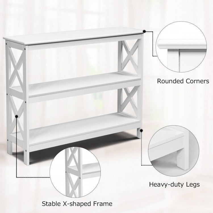 Table d'appoint de canapé à 3 niveaux avec console X-Design