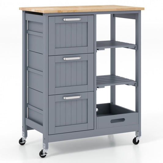 Rolling Kitchen Island Utility Storage Cart