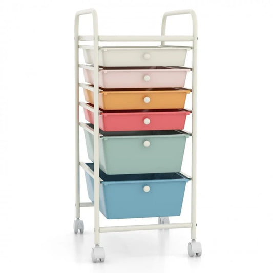 6 Drawers Rolling Storage Cart Organizer