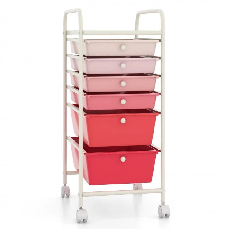 6 Drawers Rolling Storage Cart Organizer