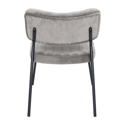 LM  Marilane Velvet Accent Chair With Metal Frame Set of 2